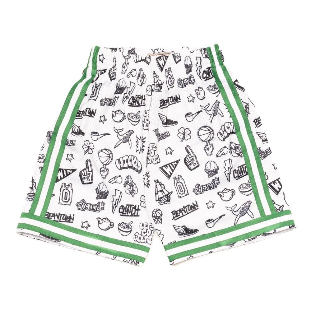 Boston Celtics Mitchell & Ness NBA 1985 Doodle Swingman Shorts Sz. XL RARE